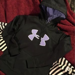 🔻$28 Women’sBlk&Purple Under Armour Hoodie NWOT